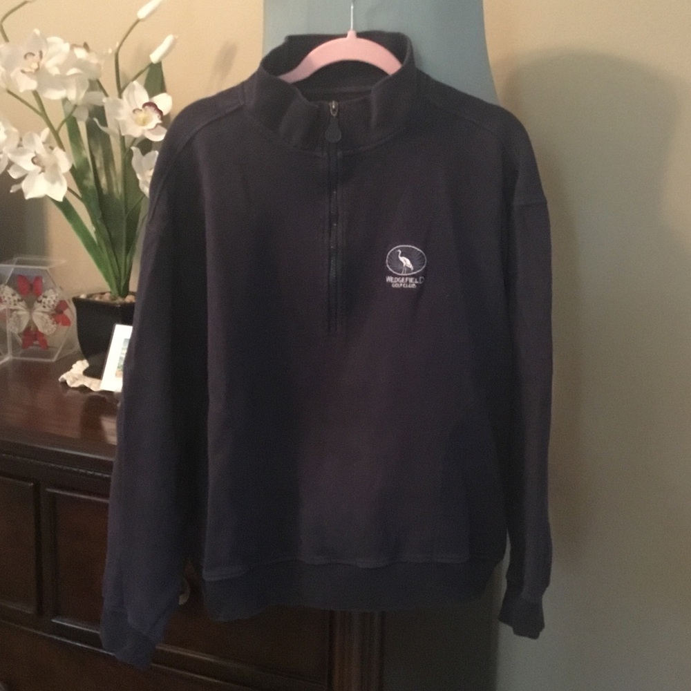 Men's Navy Quarter-Zip Golf Pullover Sweatshirt